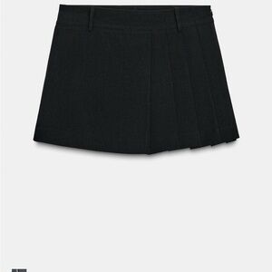 Zara Black Pleated Mini Skort